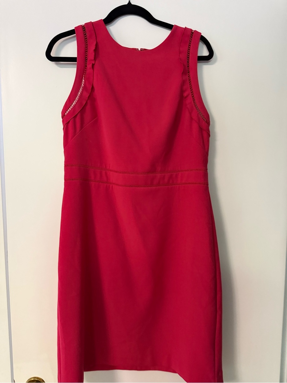 Ann Taylor Sleeveless Hot Pink Sheath Dress